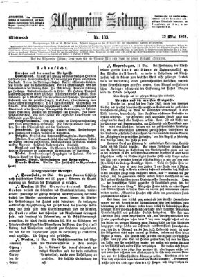 Allgemeine Zeitung Mittwoch 13. Mai 1863