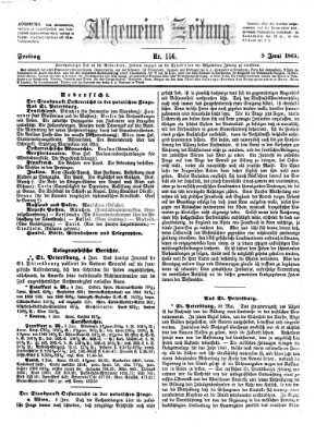 Allgemeine Zeitung Freitag 5. Juni 1863