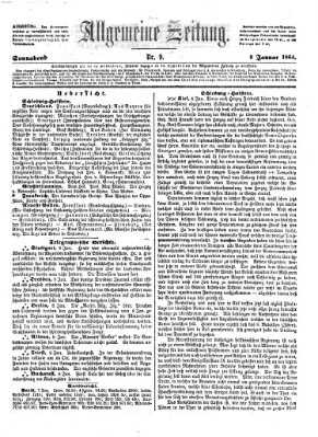Allgemeine Zeitung Samstag 9. Januar 1864