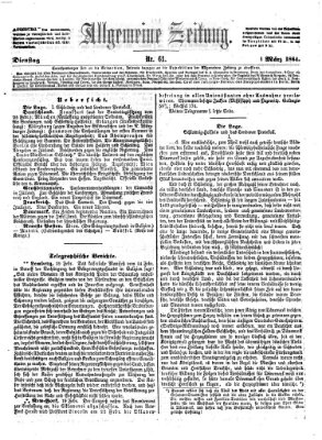Allgemeine Zeitung Dienstag 1. März 1864