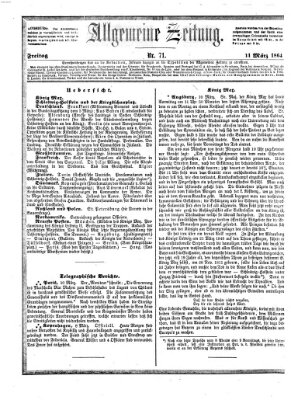 Allgemeine Zeitung Freitag 11. März 1864