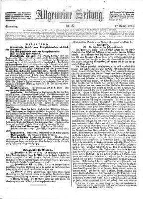 Allgemeine Zeitung Sonntag 27. März 1864