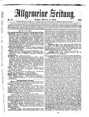 Allgemeine Zeitung Mittwoch 31. Januar 1866