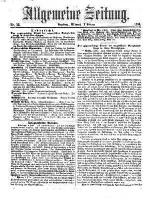 Allgemeine Zeitung Mittwoch 7. Februar 1866