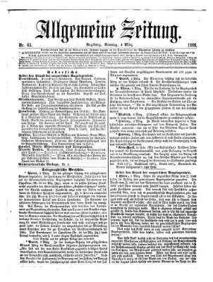 Allgemeine Zeitung Sonntag 4. März 1866