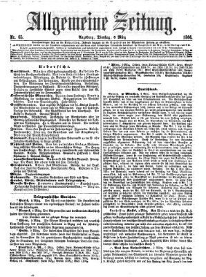 Allgemeine Zeitung Dienstag 6. März 1866