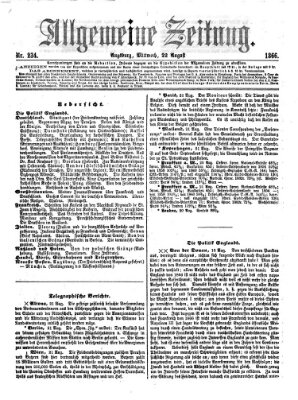 Allgemeine Zeitung Mittwoch 22. August 1866