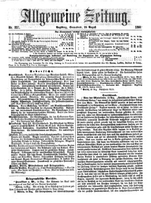 Allgemeine Zeitung Samstag 25. August 1866
