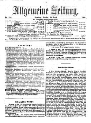 Allgemeine Zeitung Dienstag 28. August 1866