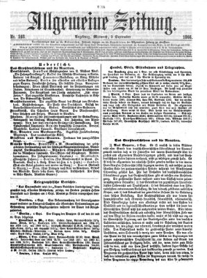 Allgemeine Zeitung Mittwoch 5. September 1866