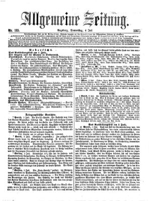 Allgemeine Zeitung Donnerstag 4. Juli 1867