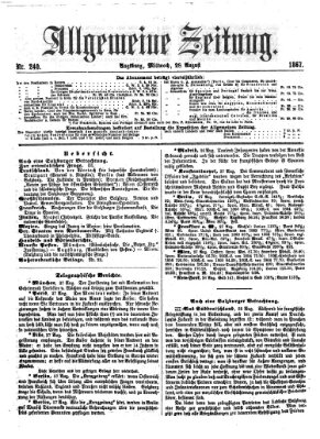 Allgemeine Zeitung Mittwoch 28. August 1867