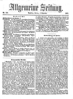 Allgemeine Zeitung Freitag 6. September 1867