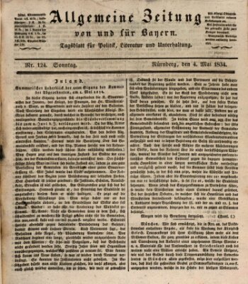 Allgemeine Zeitung von und für Bayern (Fränkischer Kurier) Sonntag 4. Mai 1834