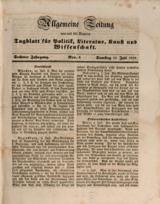 Allgemeine Zeitung von und für Bayern (Fränkischer Kurier) Samstag 13. Juli 1839