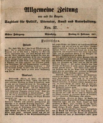 Allgemeine Zeitung von und für Bayern (Fränkischer Kurier) Freitag 26. Februar 1841