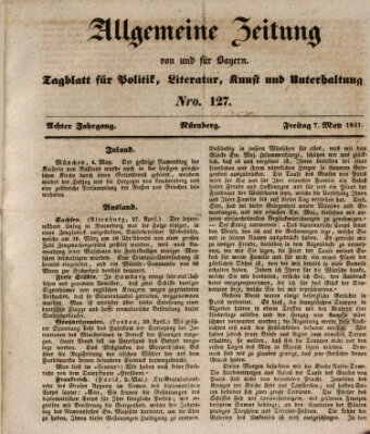 Allgemeine Zeitung von und für Bayern (Fränkischer Kurier) Freitag 7. Mai 1841
