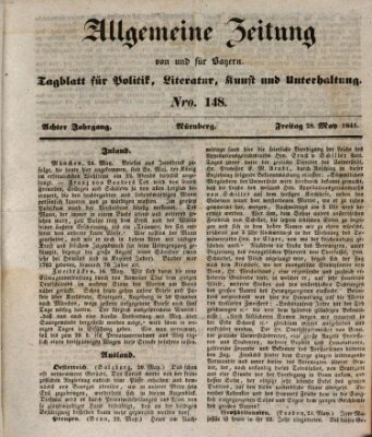 Allgemeine Zeitung von und für Bayern (Fränkischer Kurier) Freitag 28. Mai 1841