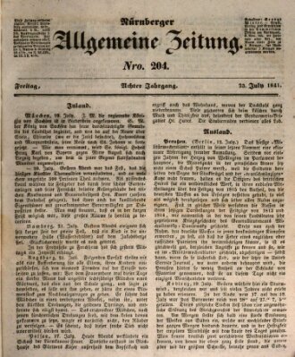Nürnberger Zeitung (Fränkischer Kurier) Freitag 23. Juli 1841