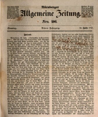 Nürnberger Zeitung (Fränkischer Kurier) Sonntag 25. Juli 1841