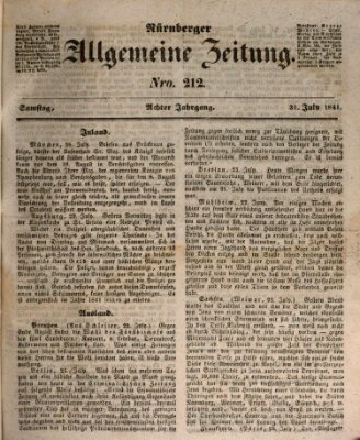 Nürnberger Zeitung (Fränkischer Kurier) Samstag 31. Juli 1841