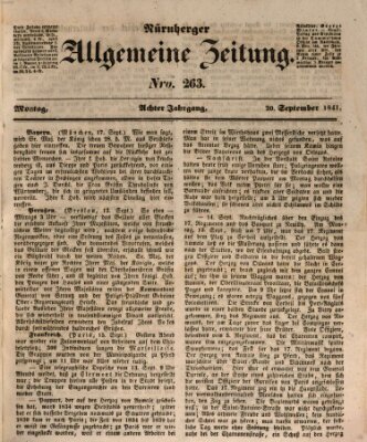 Nürnberger Zeitung (Fränkischer Kurier) Montag 20. September 1841