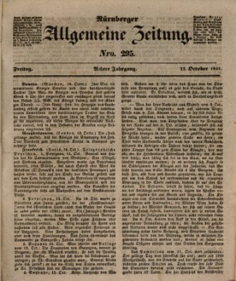 Nürnberger Zeitung (Fränkischer Kurier) Freitag 22. Oktober 1841