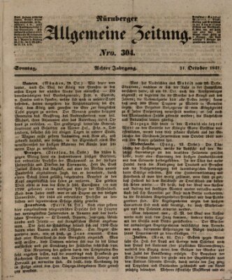 Nürnberger Zeitung (Fränkischer Kurier) Sonntag 31. Oktober 1841