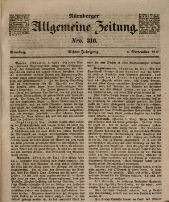 Nürnberger Zeitung (Fränkischer Kurier) Samstag 6. November 1841