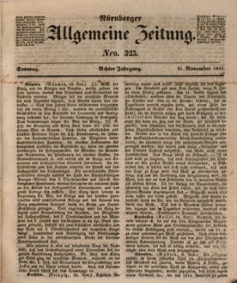 Nürnberger Zeitung (Fränkischer Kurier) Sonntag 21. November 1841