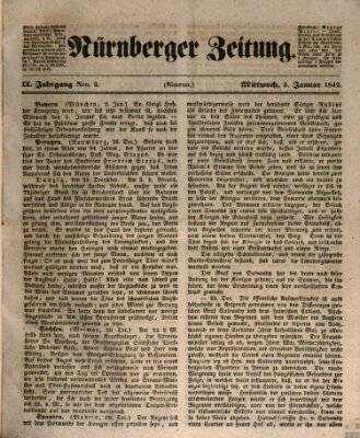 Nürnberger Zeitung (Fränkischer Kurier) Mittwoch 5. Januar 1842