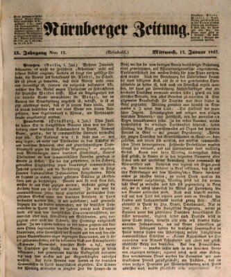 Nürnberger Zeitung (Fränkischer Kurier) Mittwoch 12. Januar 1842