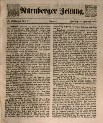 Nürnberger Zeitung (Fränkischer Kurier) Freitag 21. Januar 1842