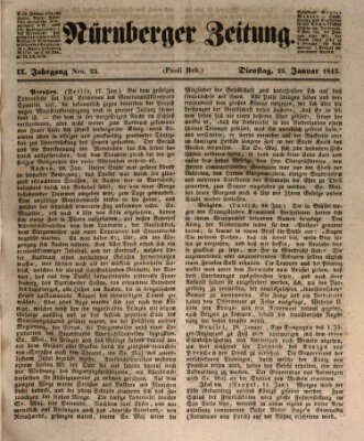 Nürnberger Zeitung (Fränkischer Kurier) Dienstag 25. Januar 1842