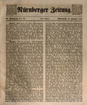 Nürnberger Zeitung (Fränkischer Kurier) Mittwoch 26. Januar 1842