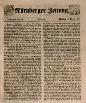 Nürnberger Zeitung (Fränkischer Kurier) Montag 14. März 1842