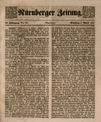 Nürnberger Zeitung (Fränkischer Kurier) Samstag 9. April 1842