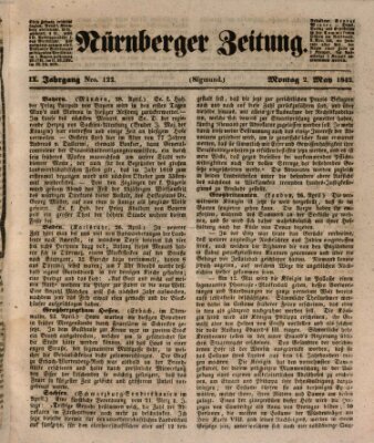 Nürnberger Zeitung (Fränkischer Kurier) Montag 2. Mai 1842