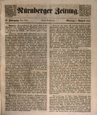 Nürnberger Zeitung (Fränkischer Kurier) Montag 1. August 1842