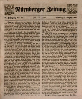 Nürnberger Zeitung (Fränkischer Kurier) Montag 29. August 1842
