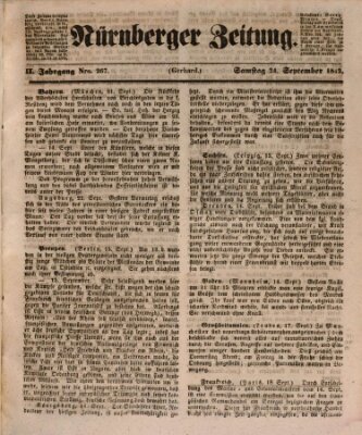 Nürnberger Zeitung (Fränkischer Kurier) Samstag 24. September 1842