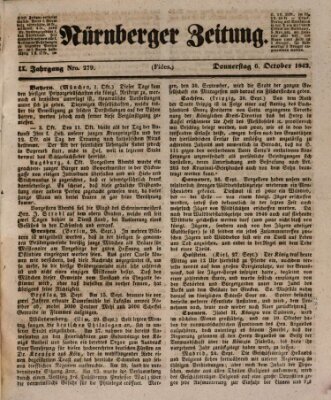 Nürnberger Zeitung (Fränkischer Kurier) Donnerstag 6. Oktober 1842
