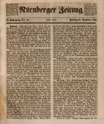Nürnberger Zeitung (Fränkischer Kurier) Freitag 28. Oktober 1842