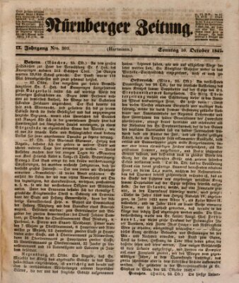 Nürnberger Zeitung (Fränkischer Kurier) Sonntag 30. Oktober 1842