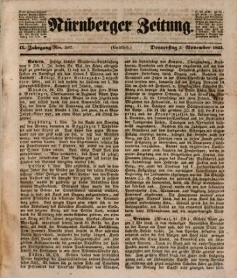 Nürnberger Zeitung (Fränkischer Kurier) Donnerstag 3. November 1842