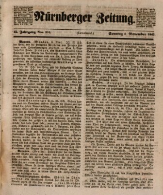 Nürnberger Zeitung (Fränkischer Kurier) Sonntag 6. November 1842
