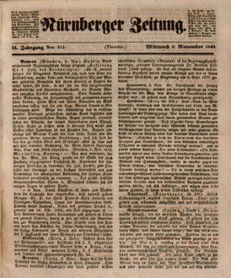 Nürnberger Zeitung (Fränkischer Kurier) Mittwoch 9. November 1842