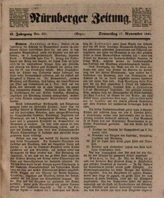 Nürnberger Zeitung (Fränkischer Kurier) Donnerstag 17. November 1842