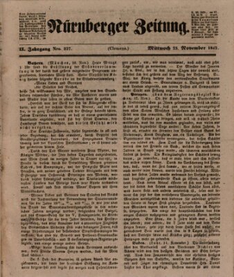 Nürnberger Zeitung (Fränkischer Kurier) Mittwoch 23. November 1842