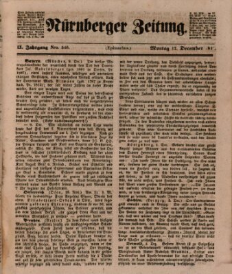 Nürnberger Zeitung (Fränkischer Kurier) Montag 12. Dezember 1842